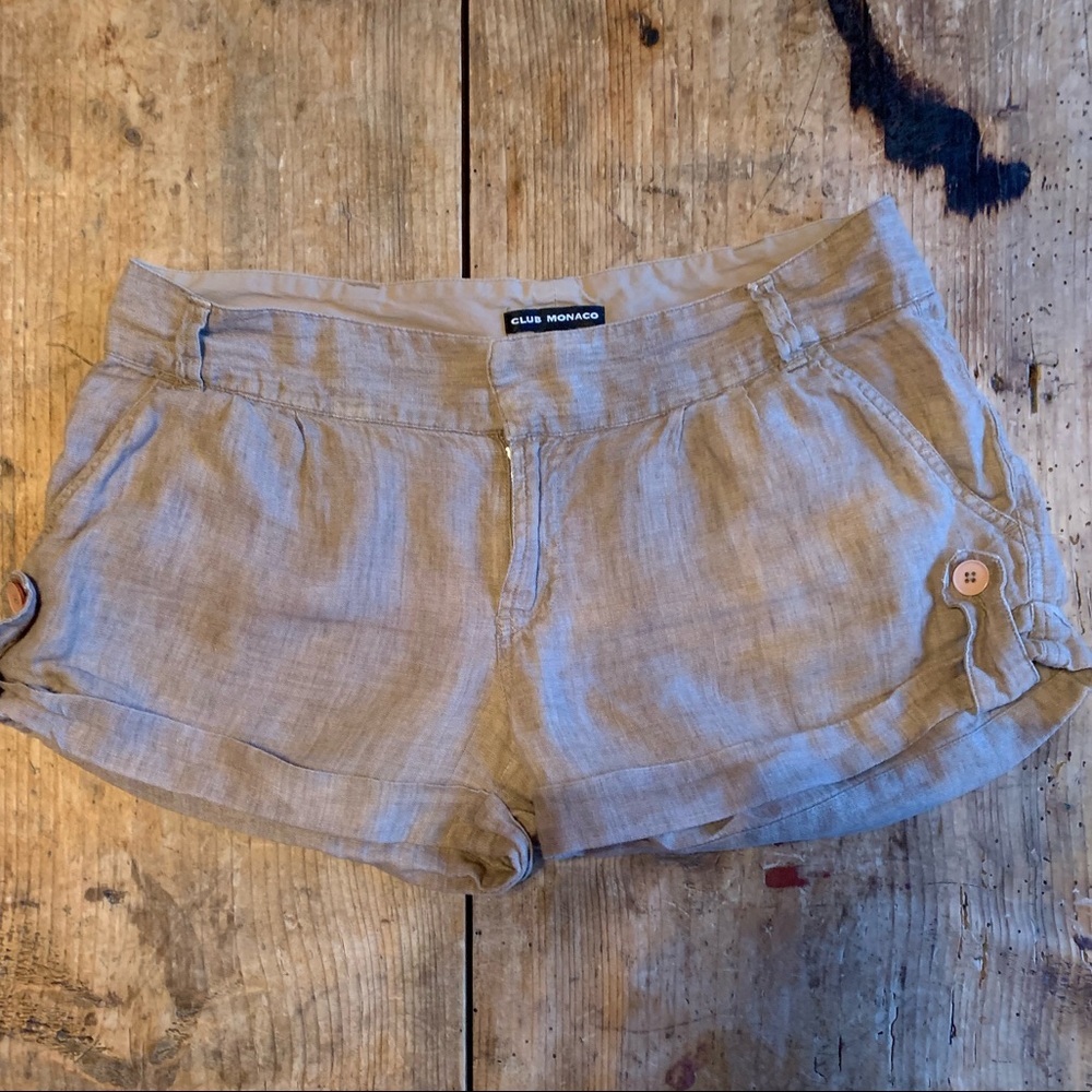 100% linen shorts by Club Monaco